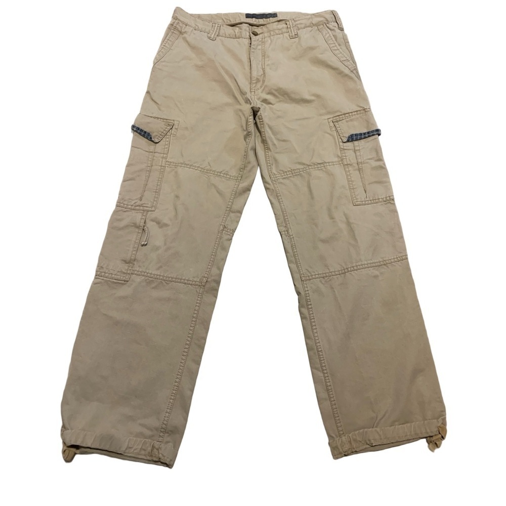 Old Navy Men's Tan Cargo Pants - Size 36x34 - 100% Cotton